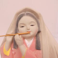 置物 ガラスケース付き 日本人形 博多人形 幅35cm×奥行28cm×高さ45cm の画像
