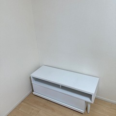 ホワイト 木製 テレビ台の画像