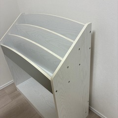絵本ラック　絵本棚　LOG グッドホワイトグレーの画像