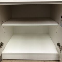 【ジャングルジャングルサカイ石津店】二トリ NITORI キッチンボード レジューム60 食器棚 キッチン収納 ホワイト クリーニング済み 幅60cm 堺市 石津の画像