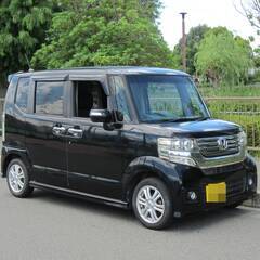 車検２年　ホンダ　Ｎ－ＢＯＸカスタム　ブラック　パワスラ　地デジＴＶカーナビ　バックカメラの画像