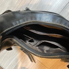 トートバッグ ハンドバッグ 黒 合皮の画像