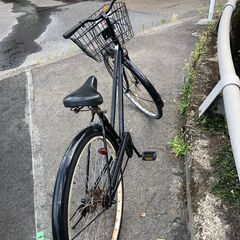 リサイクルショップどりーむ鹿大前店　No.317　エコチャリ番号21860A　シティサイクル　27インチ　ライト点灯　ギア無しの画像