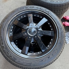 レガンス(LEGANCE) 18インチ アルミホイール BACK GAMMON タイヤToyo H20    ブレーキキャリパーカバーの画像