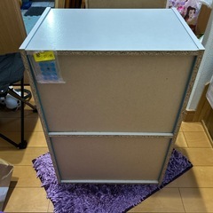 カラーボックス　2段　水色の画像