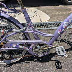 自転車　２４インチ　ラベンダー色の画像