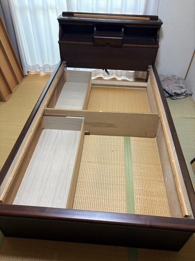 配達可能 セミダブルペット 引出しあり 畳板2枚 敷布団敷きパットつき
