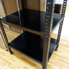 【リユースのサカイ八街店】★ジモティ割あり★ スチールラック　ブラック　クリーニング済　YJ6988の画像