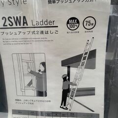 ピカ コーポレイション　プッシュアップ式2連はしご　2SWA-40B　全長4m3㎝/縮長2m46㎝の画像