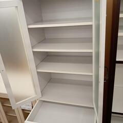 【リユースのサカイ八街店】★ジモティ割あり★ 食器棚　ホワイト　クリーニング済　YJ6993の画像