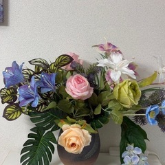 【美品】インテリア用造花セット／フェイクフラワー／飾り花 の画像