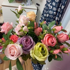 【美品】インテリア用造花セット／フェイクフラワー／飾り花 の画像