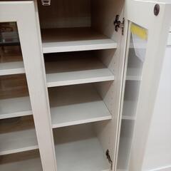 【リユースのサカイ八街店】★ジモティ割あり★ 食器棚　ホワイト　クリーニング済　YJ6994の画像