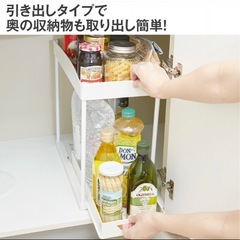 新品未使用　スライド式収納ラックの画像