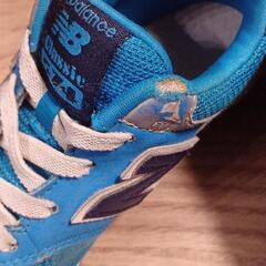 New Balance 574 キッズシューズ 青 18cm ニューバランスの画像