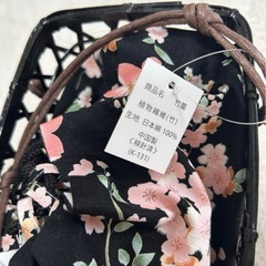 和装用バッグ 竹製 花柄の画像
