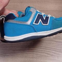 New Balance 574 キッズシューズ 青 18cm ニューバランスの画像