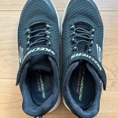 スケッチャーズ　スニーカー　靴　キッズ　21cm 黒　ブラックの画像