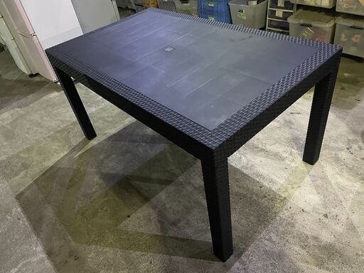 ★状態〇★ 家具 ピクシス ガーデンテーブル 幅150cm ラタン調 長方形 アウトドア テーブル 屋外 ベランダ テラス ガーデンファニチャー