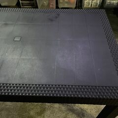 ★状態〇★ 家具 ピクシス ガーデンテーブル 幅150cm ラタン調 長方形 アウトドア テーブル 屋外 ベランダ テラス ガーデンファニチャーの画像