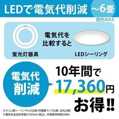 【美品】　HotaluX(ホタルクス) LEDシーリングライト 適用畳数~6畳 の画像