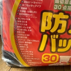 お値下げしました！【新品・未使用】防災バッグ お譲りします（1,500円）の画像