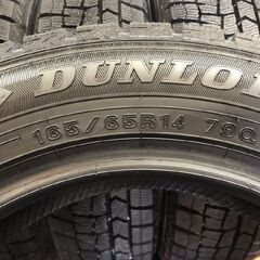 【走行短め】DUNLOP WINTER MAXX WM02 165/65R14 14インチ スタッドレス 4本 タンク トール ルーミー パッソ ブーン ジャスティ等 (STH009)の画像