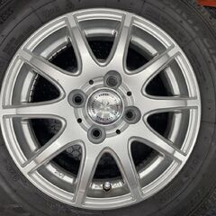 走行短め【TOYO OBSERVE GARIT GIZ 145/80R13】スタッドレス【Weds VOLS 13インチ 4J4HPCD100 +45】22年製 タント等　(STP001)の画像