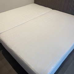 【セミダブルサイズ】無印良品 脚付マットレス ポケットコイル（洗えるカバー）の画像