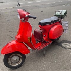 【希少！Vespa P200E｜赤｜混合仕様｜整備本＆工具付き】の画像