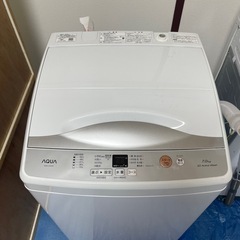 北九州市内配送無料　保証付き アクア　全自動洗濯機　2021年製74kgAQW-H74の画像