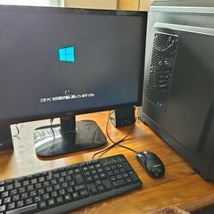 Core i7！GTX1050Ti！1TB HDD！モニター、キーボード、マウス、スピーカー付ですぐ使えるゲーミングPC！の画像
