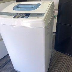 北九州市内配送無料　保証付き 日立 HITACHI 全自動洗濯機（5.0kg） 白い約束 ピュアホワイト NW-5MRの画像