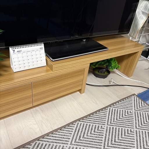 12/5まで【中古】テレビ台　スライド式 W1560/オーク材】テレビ台 格子扉 引き戸 スライド扉のテレビ