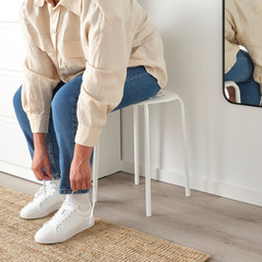 【IKEA MARIUS スツール（ホワイト）14脚セット】の画像