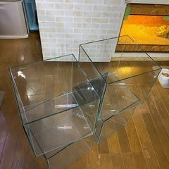 欠けがあったので値下げします。30cmキューブ水槽:4個の画像