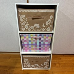 🧺白カラーボックス　3段ボックス🧺の画像