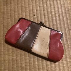 フェイクレザー　がま口財布の画像