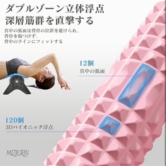 フォームローラー　取り外し可能 三角スタンド型 筋膜リリース　ストレッチポールの画像