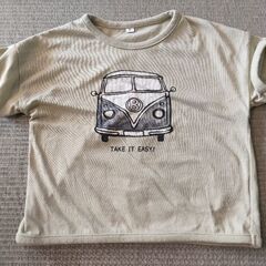 3枚セット半袖Tシャツ90センチ（オリーブ・ホワイト・ターコイズ）の画像