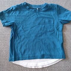 3枚セット半袖Tシャツ90センチ（オリーブ・ホワイト・ターコイズ）の画像