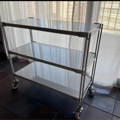 無印良品  スチールユニットシェルフ キャスター付き 2台セットの画像