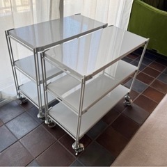 無印良品  スチールユニットシェルフ キャスター付き 2台セットの画像