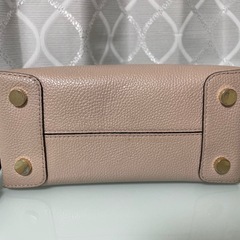 マイケルコース ピンクベージュハンドバッグの画像
