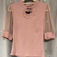 SHEIN FRIFUL 女性用tシャツ メッシュ ハーフスリーブ 透け感の画像