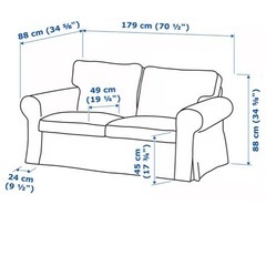 IKEA 2人掛けソファー　の画像