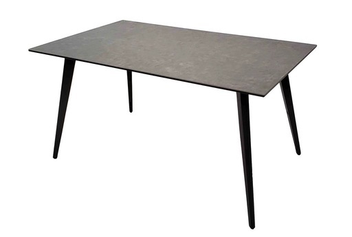 ダイニングテーブル ダークグレー セラミック 4人掛け 幅120cm 石目調