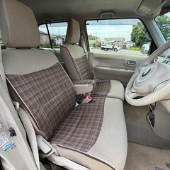禁煙車 チェック柄シート H33 ラパン 上級グレードX ナビ ドラレコ シートヒーター 車検ありの画像