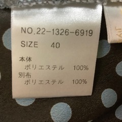 Bon Sens ボンサンス　チュニック　ドット　水玉　袖クシュクシュの画像