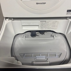 シャープ洗濯機ES-TX5DJ-W2020年製の画像